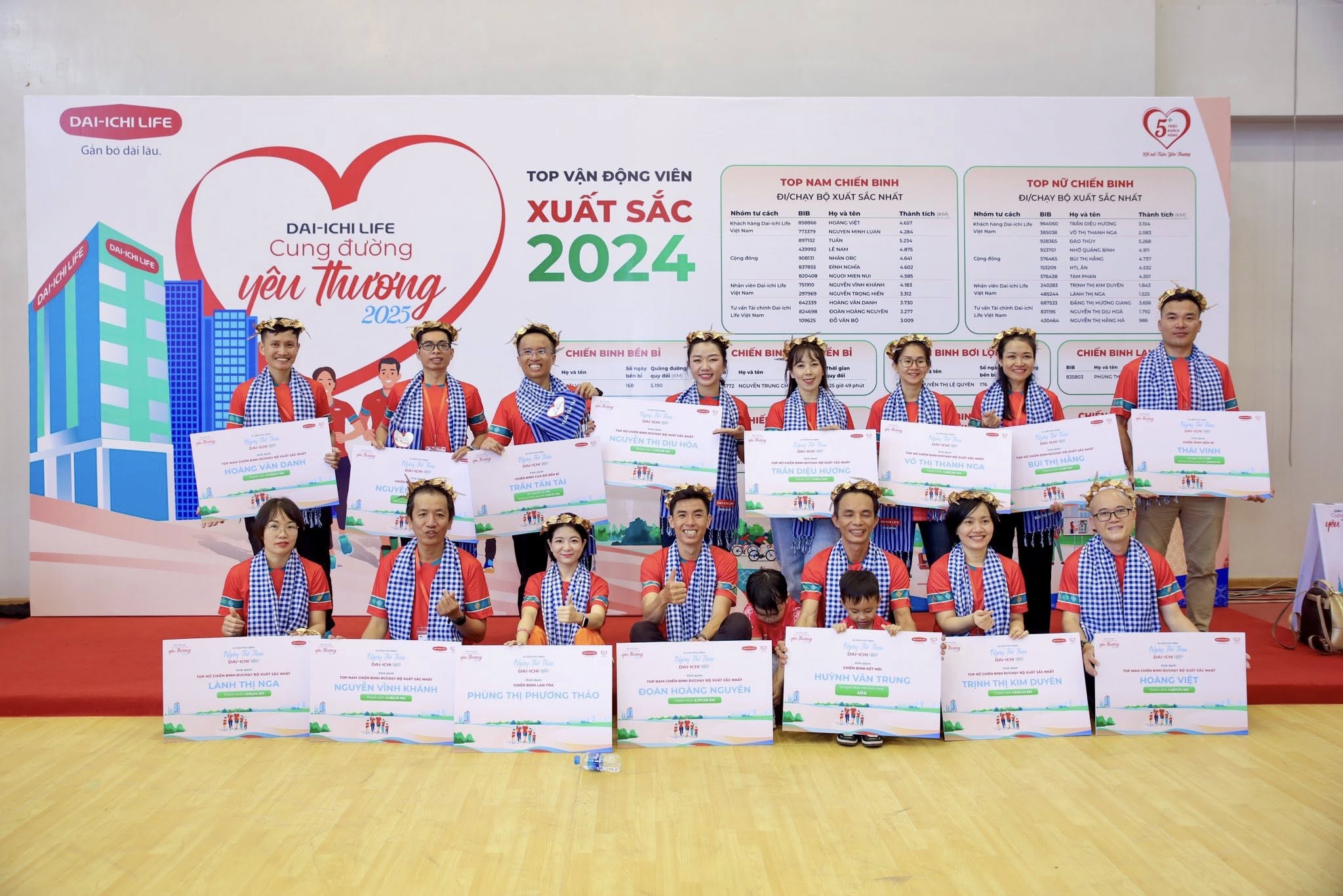 Những vận động viên xuất sắc trong chương trình “Dai-ichi Life – Cung Đường Yêu Thương 2024”